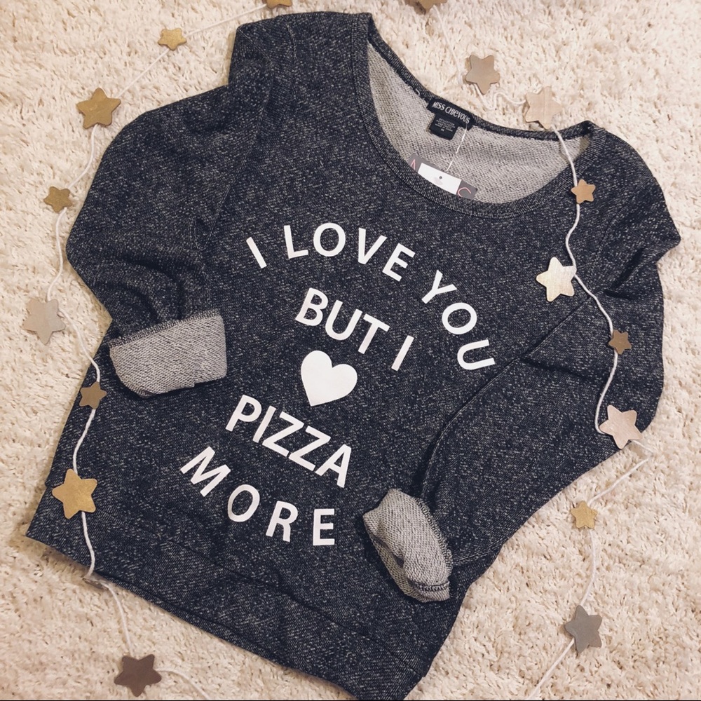 I love pizza crewneck
